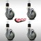 Service Caster 5'' SS Gray Poly Swivel 1-7/8'' Expanding Stem Caster Set with Brake, 4PK SCC-SSEX20S514-PPUB-TLB-178-4 - alternate 2